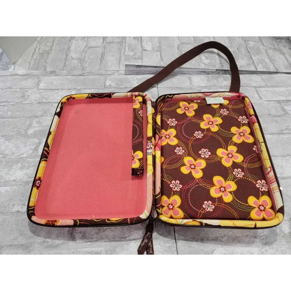 Vera Bradley Buttercup Hard Shell Tablet Case 1/2010 Retired Brown Laptop Floral